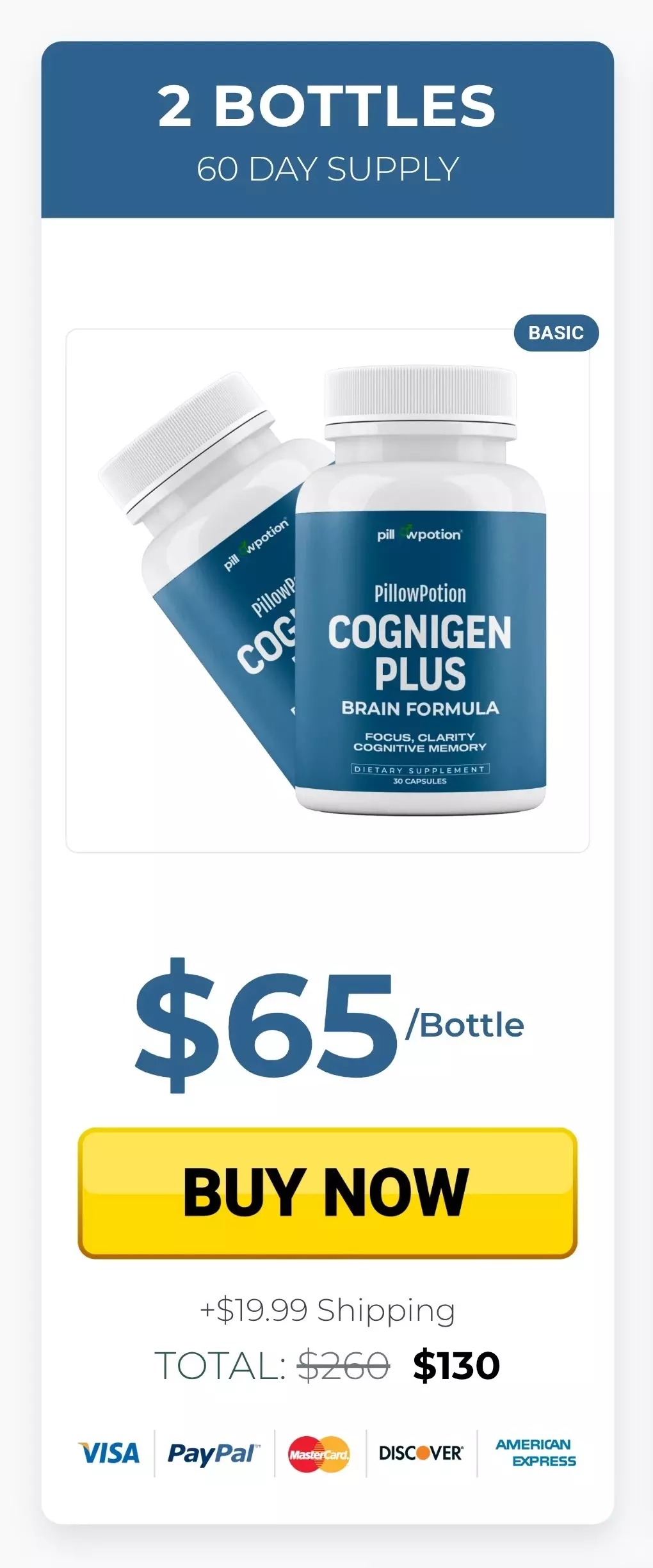 Cognigen Plus™ 2 bottles pricing